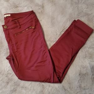 LOVE, FIRE - Deep Red Skinny Pants
